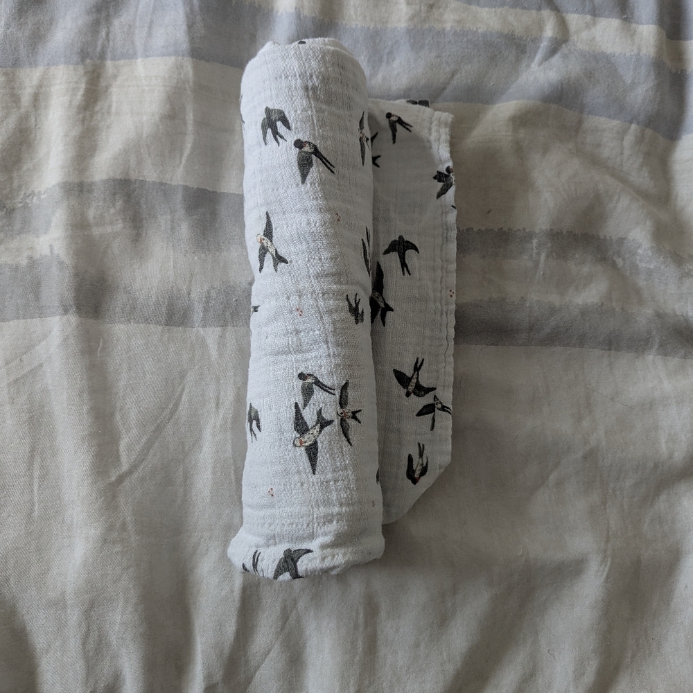 Little Unicorn Swaddle with Bird Print